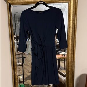 Ann Taylor Midnight Blue 3/4 Sleeve Dress xxsp